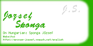 jozsef sponga business card