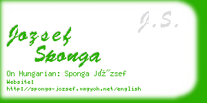 jozsef sponga business card